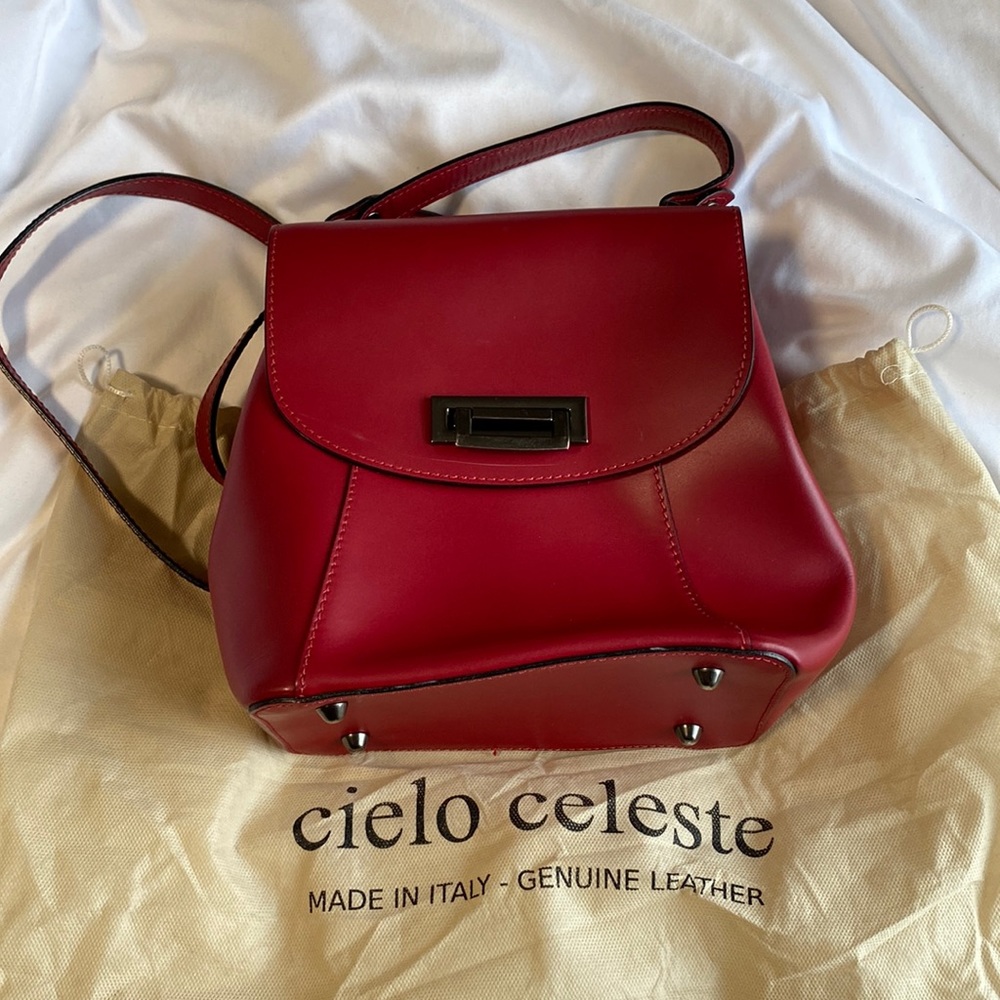 Cielo Celeste Red Backpack/ Purse
